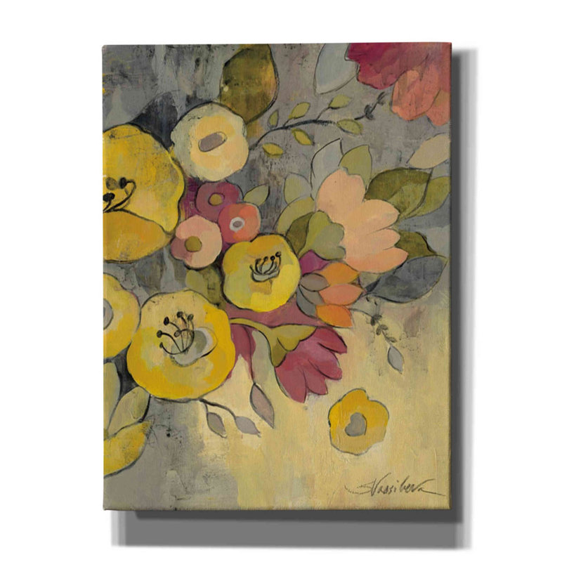 Duo floral jaune I de Silvia Vassileva, H 16 po x l 12 po x P 0,75 po