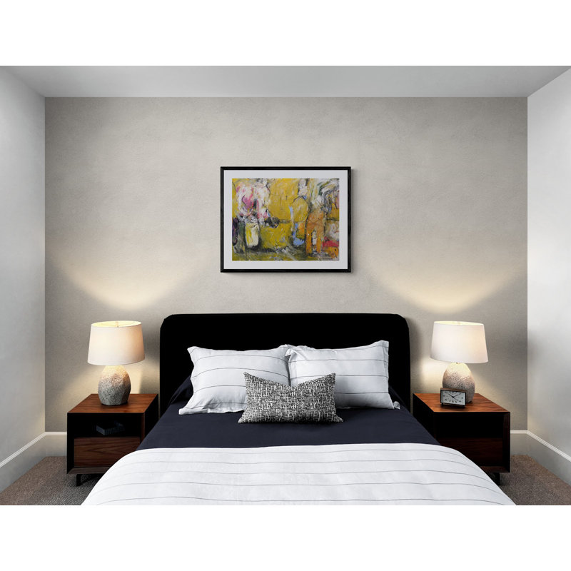 Swans Print by William O'Connor, 25.25" H x 31.25" W, Black Framed Paper