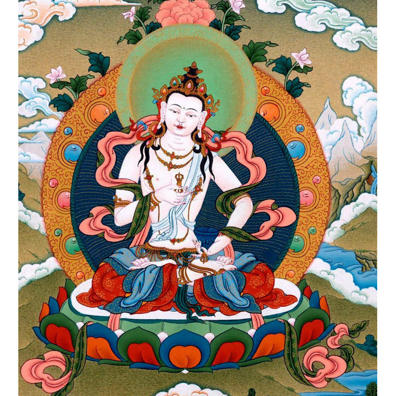 Vajrasattva Thangka (Thangka sans brocart)