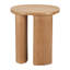 Table de bout ovale en bois naturel 24 po