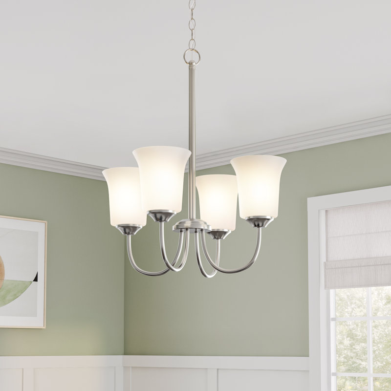 Jaymere 3 - Light Dimmable Classic / Traditional Chandelier, Brushed Nickel