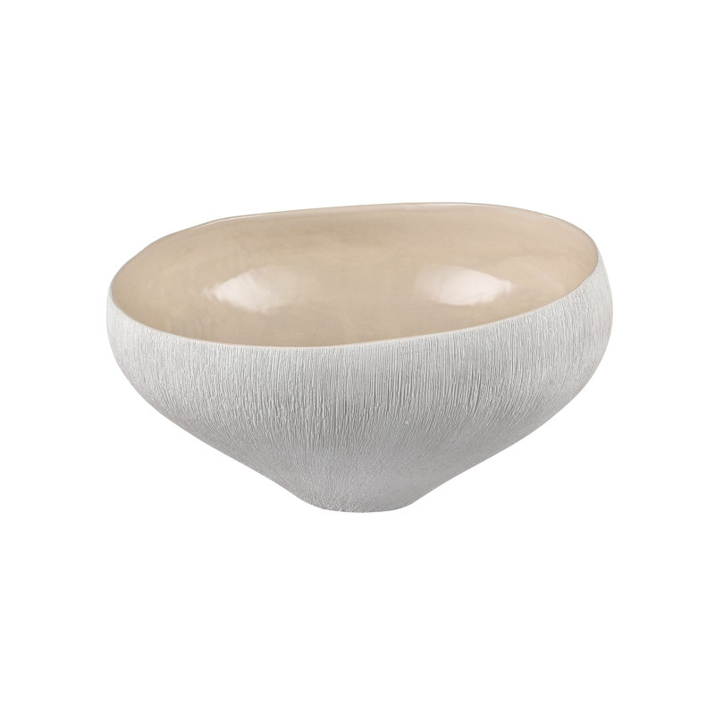 Bol Ilfracombe - Grand beige, Blanc mat / beige