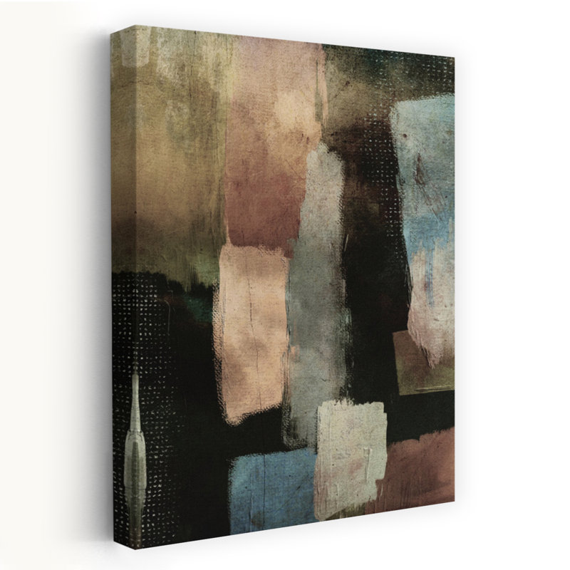 «Abstract Neutral 4 Abstract», art mural géométrique contemporain, 24" H x 16" W