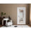 Smart Modern 4 Lite en bois manufacturé blanc poli à panneaux et verre transparent transparent intérieur moderne comme une porte pré-suspendue