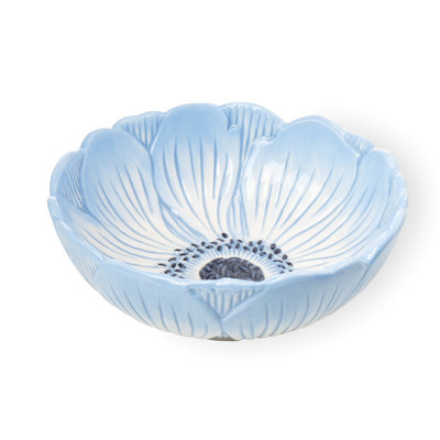 Pink Poppy Flower Dessert Bowl
