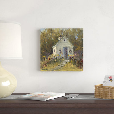 «Sweet Cottage III» par Marilyn Wendling - peinture sur toile tendue