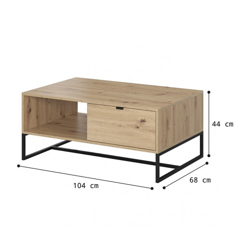 Jeb Frame Coffee Table with Storage