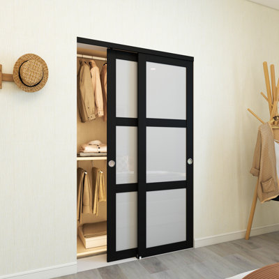 Ensemble de portes coulissantes 48 "x80" 3-Lite