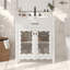 Meuble-lavabo 31 po avec verre trempé, blanc-1569519566