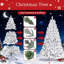 Arbre de Noël artificiel luxueux en flocage avec pommes de pin naturelles - un point focal de rêve pour la décoration des Fêtes-683084114