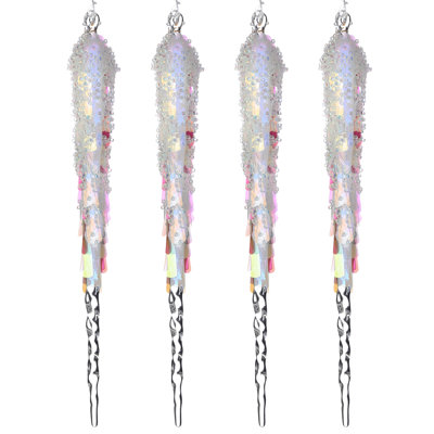 11" Iridescent Icicle Ornament