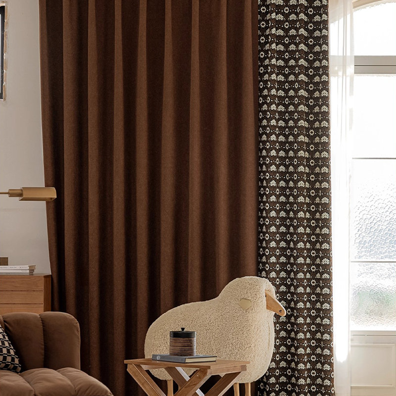 Rideaux pour salon 2 panneaux de rideau de fenêtre, L 59 po x L 106 po