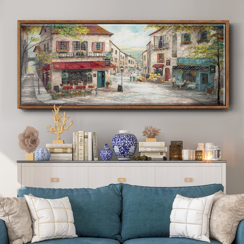 Happy Hour- Framed Canvas, 12" H x 30" W