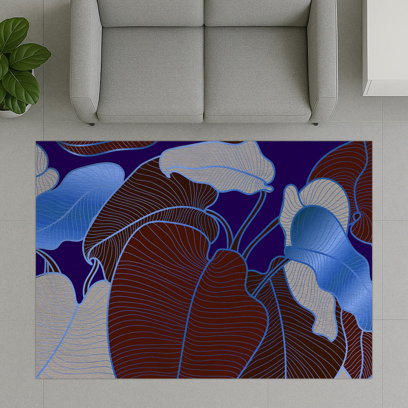Floral Area Rug, Runner 70 x 140 cm