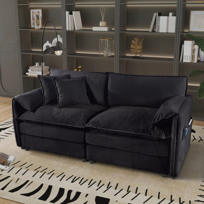Oversized Chenille Loveseat Sofa