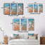 «Turquoise Beach Seashell», 3 pièces sur toile-886631774-886631773