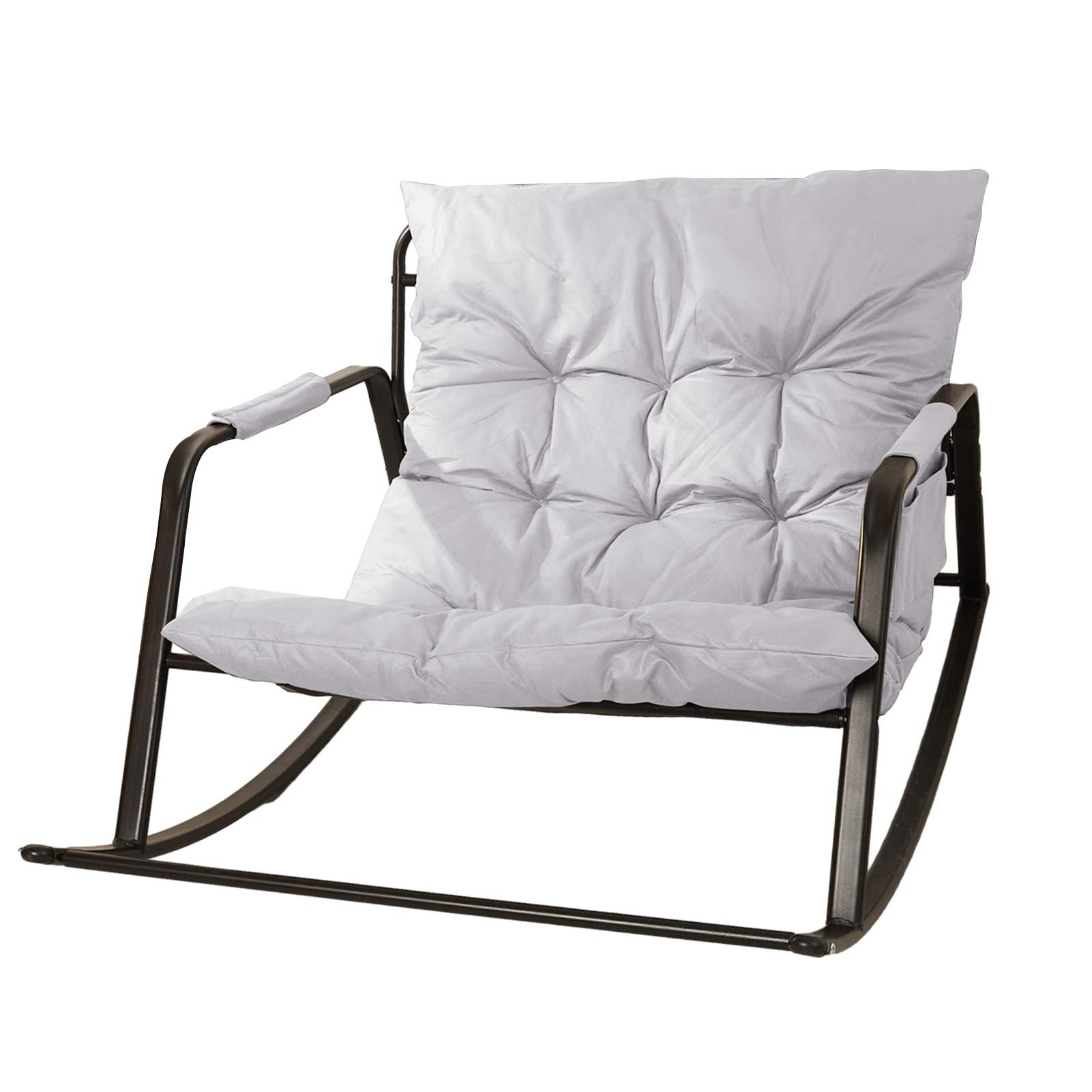 Ebern Designs Benoni Metal Outdoor Rocking Chair Wayfair