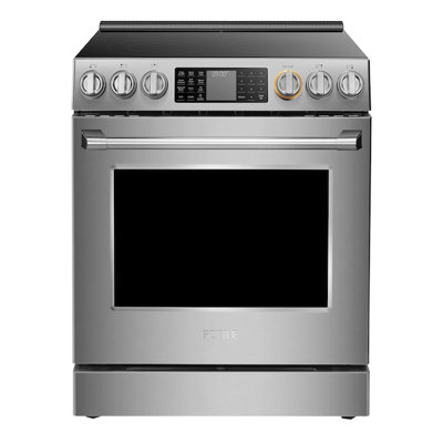 Stainless Steel 30"" Slide-In Electric Range, 5-Burner Cooktop, 5.7 Cu. Ft. Capacity True Convection Oven, Air Fry with FreshBake Technology -  FOTILE, RES30552