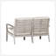 Causeuse en eucalyptus avec coussins, finition gris bois flotté-957041115-957041062