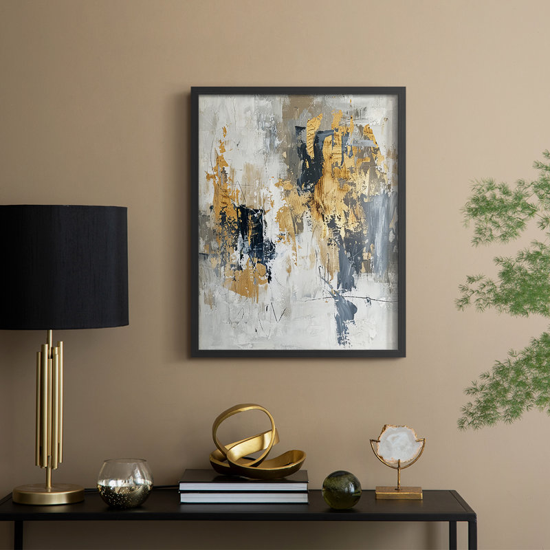 Série ABSTRACT CDLxxxix - reproduction encadrée de qualité supérieure - prête à être accrochée - aucun clou requis