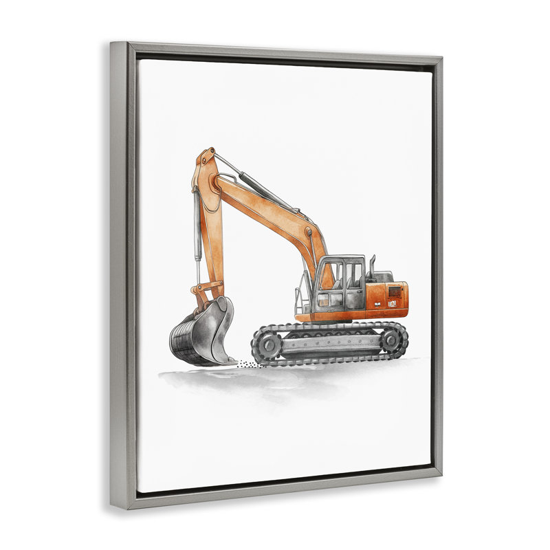 Cadre flottant pour camion de travail, conçu par Christine Simpson Art, Cadre flottant gris lustré, H 21 po x l 17 po