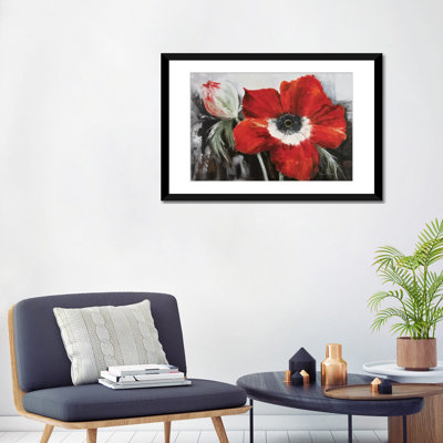«Poppy in Full Bloom» par Rian Withaar - Estampe numérique sur toile tendue avec châssis