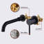 Robinet mural pour lavabo ou baignoire, robinet à poignée simple en laiton 2 trous inclus-126707507