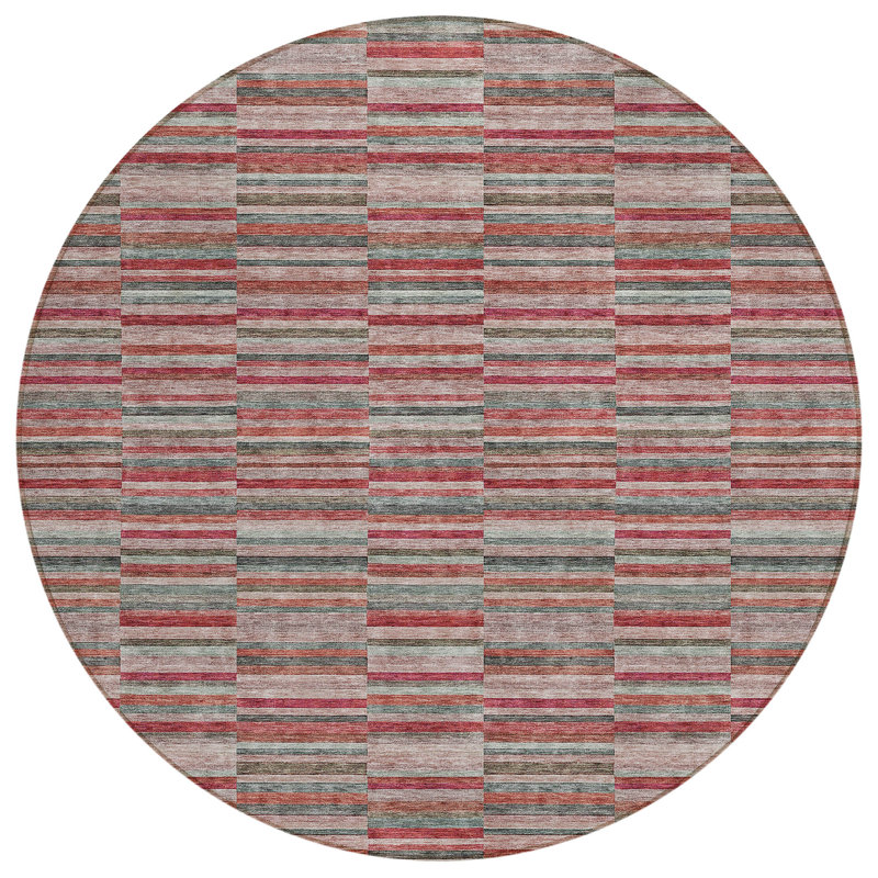 Tapis intérieur lavable rayé 8 pi