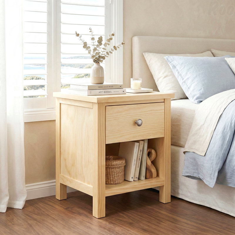 Table de chevet 1 pièce Natural Pine
