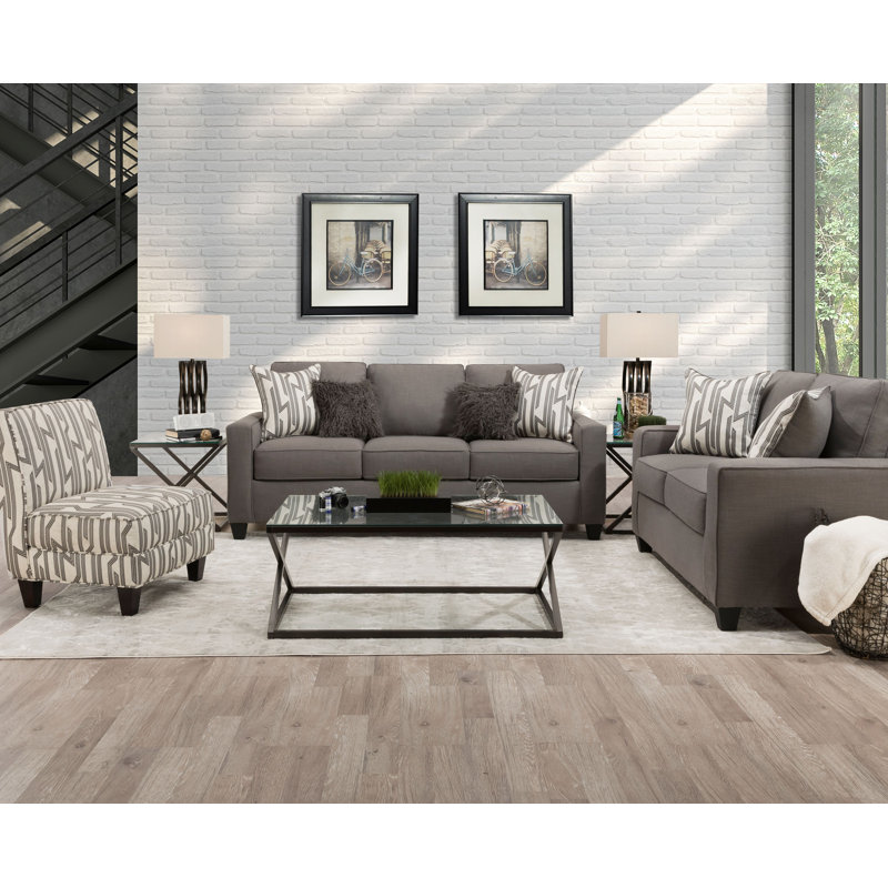 Kamdyn Upholstered 89'' Sofa, Gray
