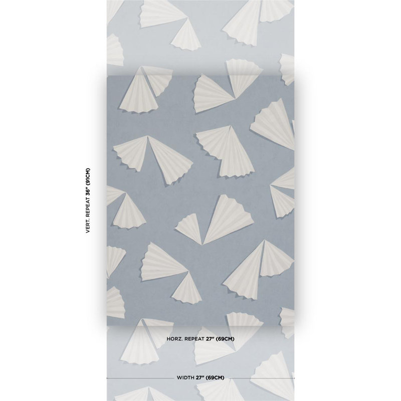 Papier peint Schumacher X Antoinette, Bleu
