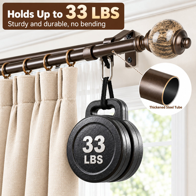 Double Curtain Rods