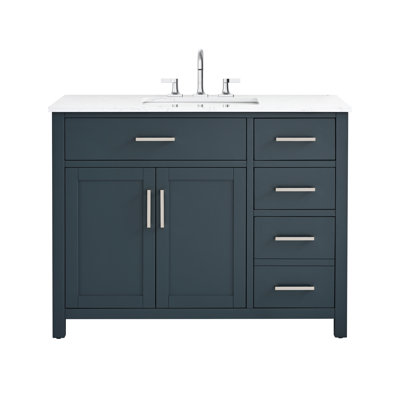 Tremolo 42" Single Bathroom Vanity With Engineered Marble Top