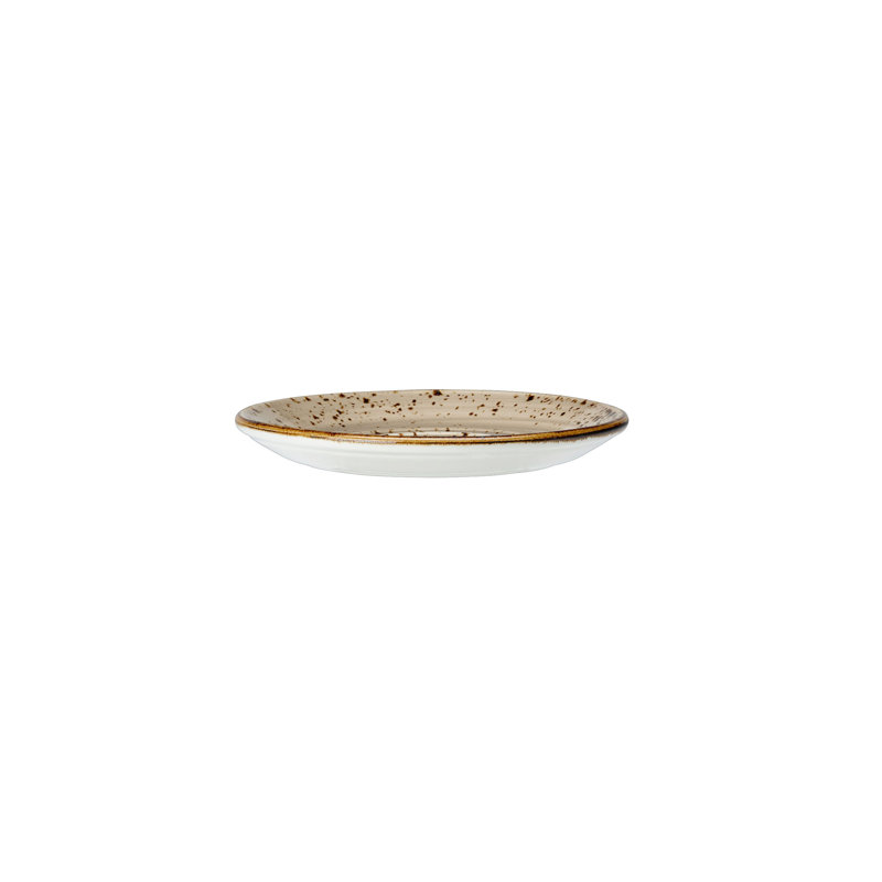 Support / soucoupe double à large cuve de qualité artisanale, Brun