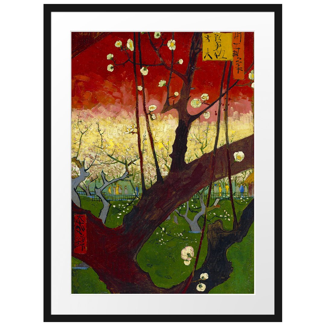 Gerahmter Kunstdruck Flowering Plum Tree After Hiroshi von Vincent Van Gogh