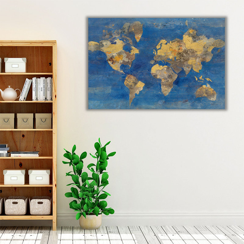 Golden World - reproduction d'art sur toile, H 40 po x l 60 po