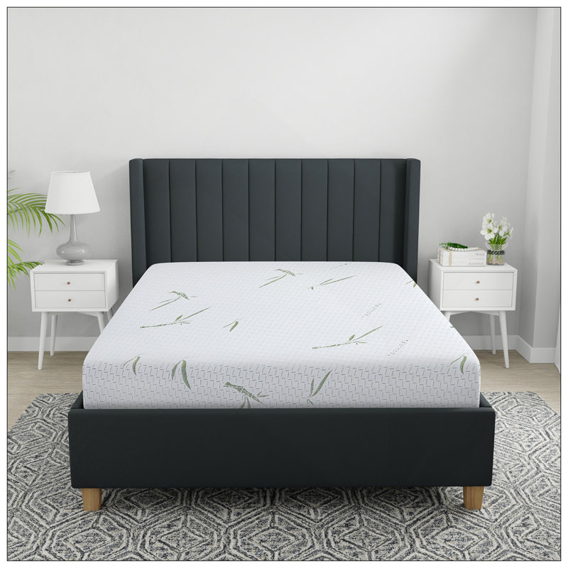 10-Inch Dual Layer Memory Foam Mattress With Rayon From Bamboo Infused Cover, Twin