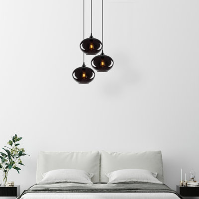 Shabbona 3 - Light Fume Cluster Pendant