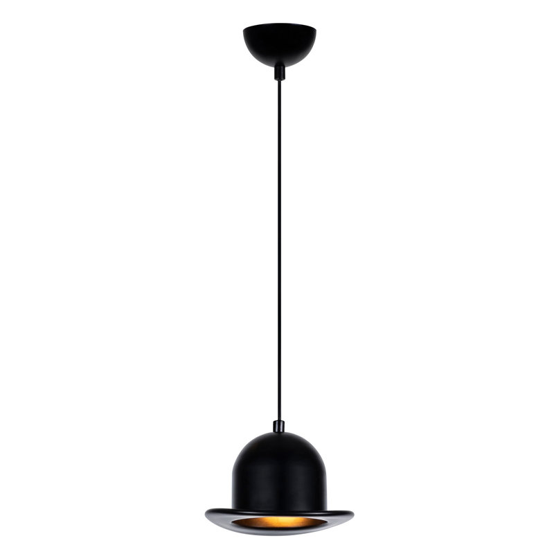Lustre moderne noir avec hauteur réglable, 7,5 po de diamètre x 43,3 po de hauteur | Corps en métal, douille E27 (40 W maximum), indice de protection IP20 | Idéal pour les décors industriels et scandinaves dans les salons et les salles à manger