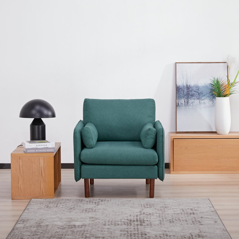 Fauteuil Reachel, Polyester vert