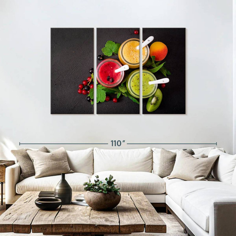 Yarlin Assorted Fruit Smoothies, 48" H x 74" W