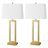 Samarah 28.5" Metal Table Lamp Set with USB, Type-C Ports and Built-in Outlet-687482588