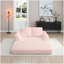 Canapé-lit pliant convertible 2-en-1, canapé-lit en velours côtelé moderne avec 2 * oreillers, causeuse futon rembourrée et désossée avec lit escamotable, canapé modulaire pliable pour le salon - rose-381683091