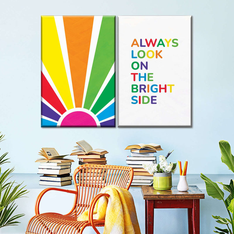 «Kids Inspirational II», ensemble de 2 reproductions sur toile par IvaCuddlyMural, H 36 po x l 49 po x P 1,25 po