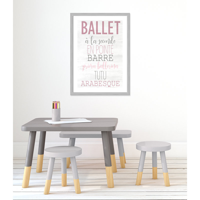 Ballet toute la journée 2, H 36,5 po x l 26,5 po x P 0,63 po, Cadre argenté