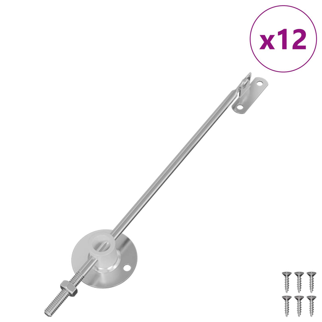 Vidaxl Pull Rod Hinge Silver Metal Hardware Door Gate Cabinet Accessories Home