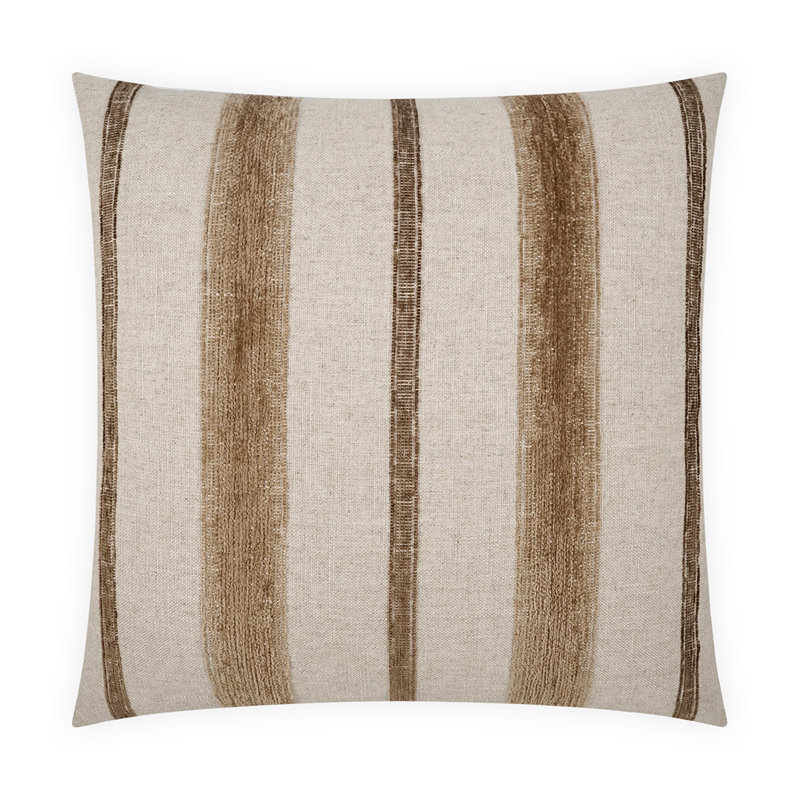 Lindor Pillow Cover & Insert, Light Brown/Beige, Square 22"