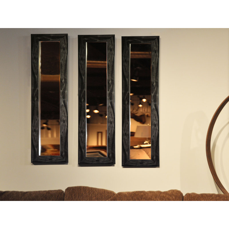 Trujillo Solid Wood Flat Wall Mirror, 19.5" H x 7.5" W