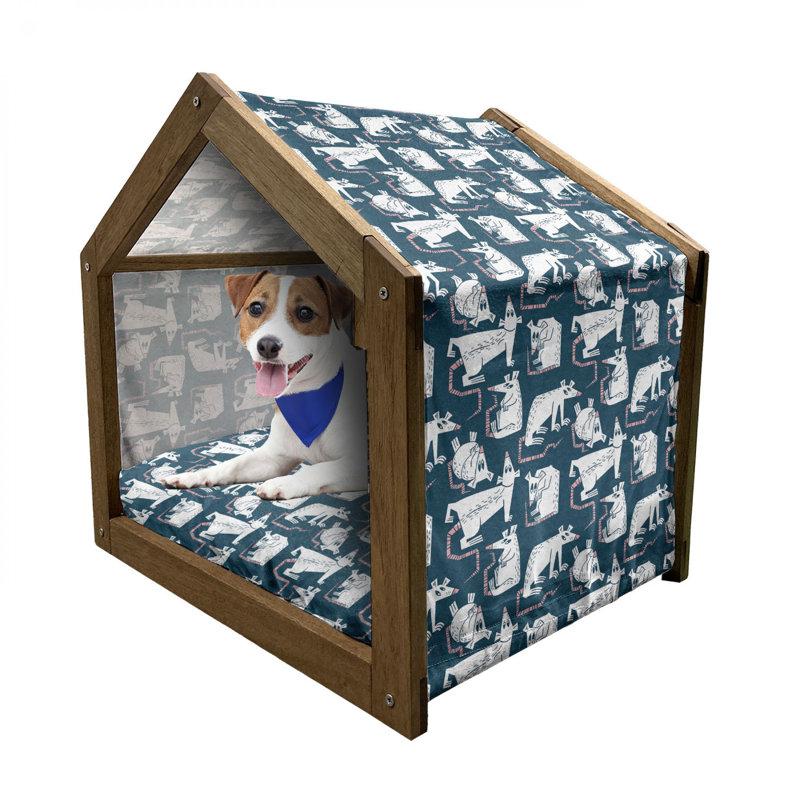 Niche pour chien en bois, H 25,59 po x l 29,53 po x P 21,65 po