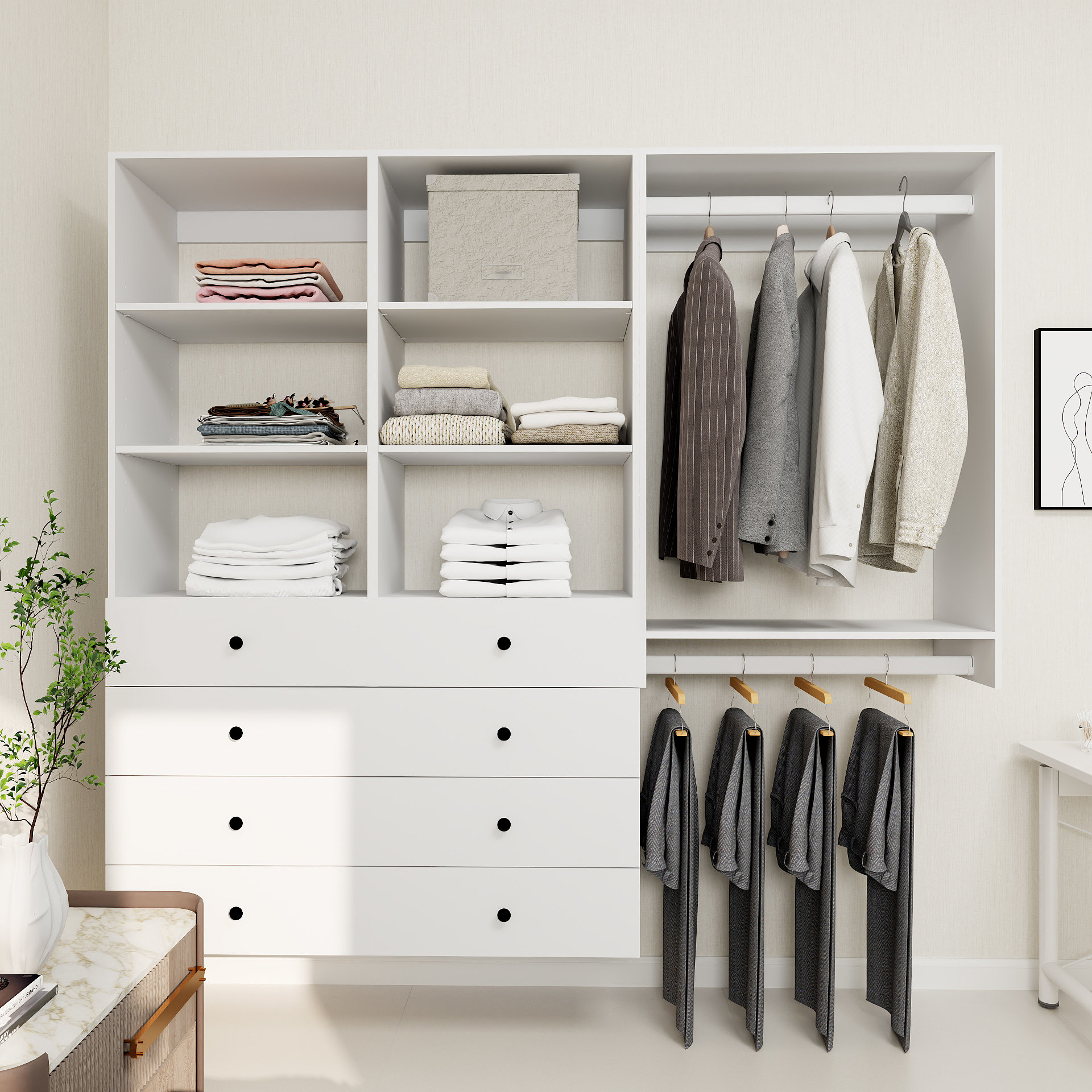 Latitude Run® Berkley 78.74'' Closet System | Wayfair